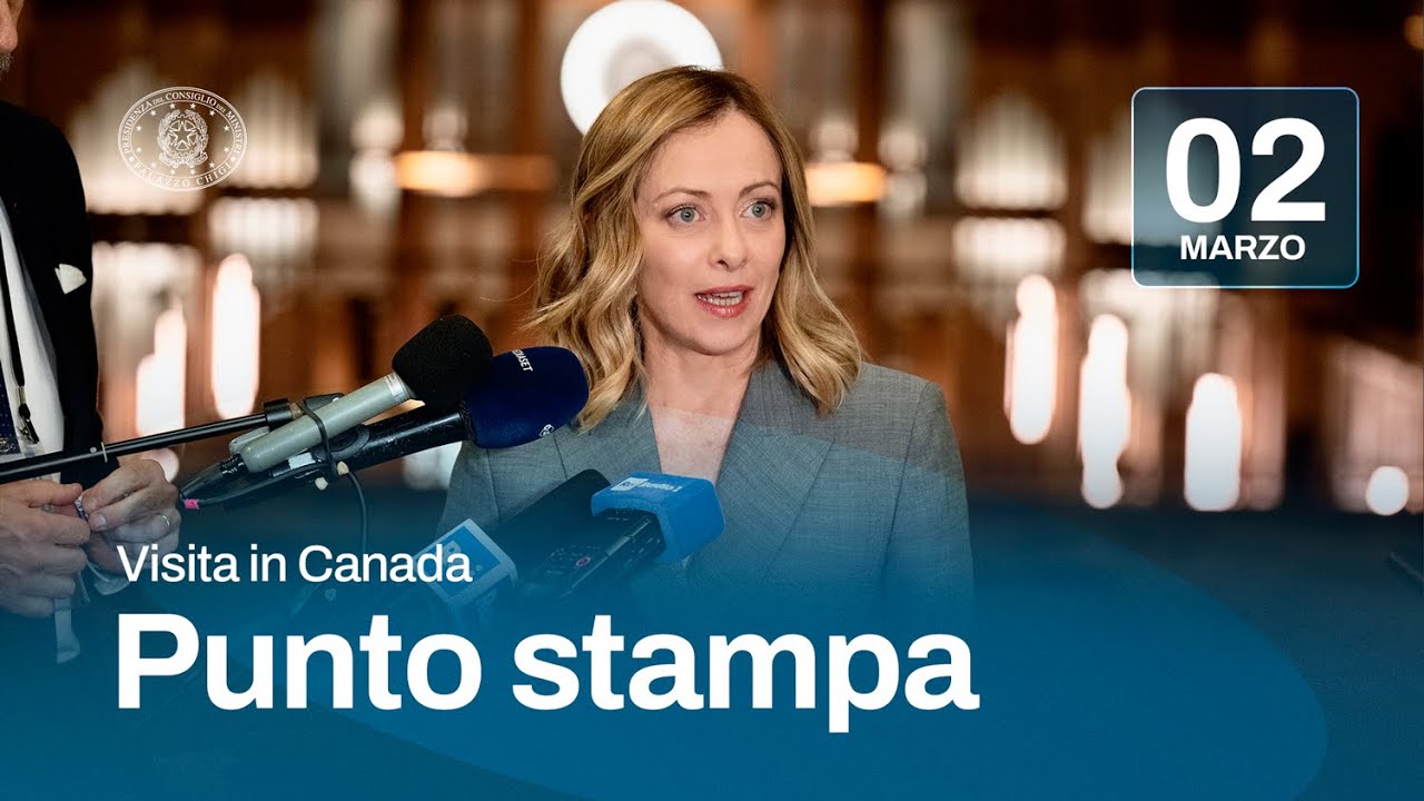 Toronto, punto stampa del Presidente Meloni