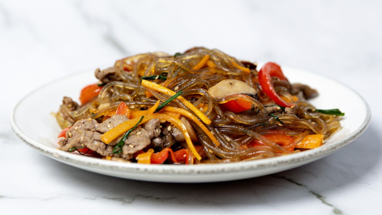 Japchae | Recette coréenne ( pas épicée ) | Recette facile
