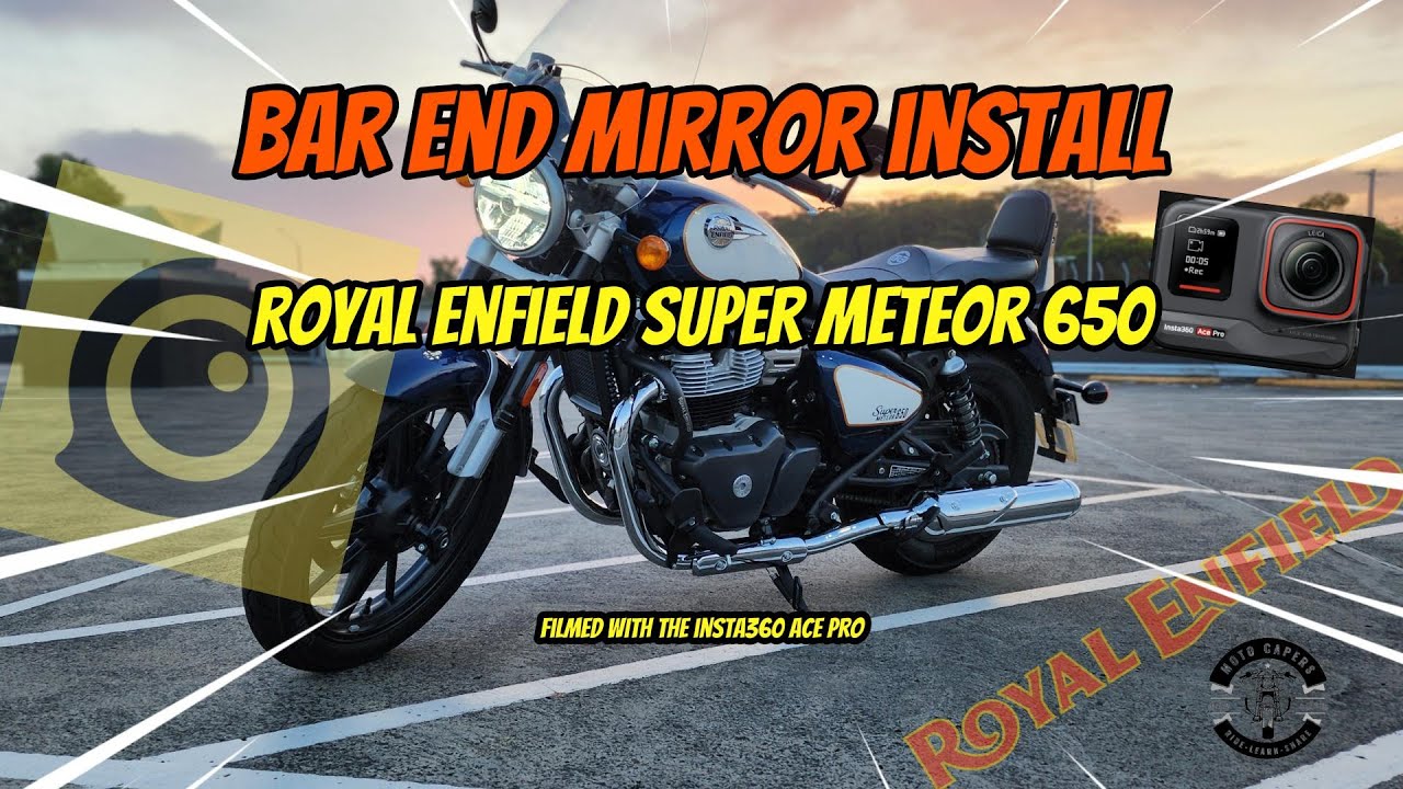 Установка боковых зеркал на руль - Royal Enfield Super Meteor 650