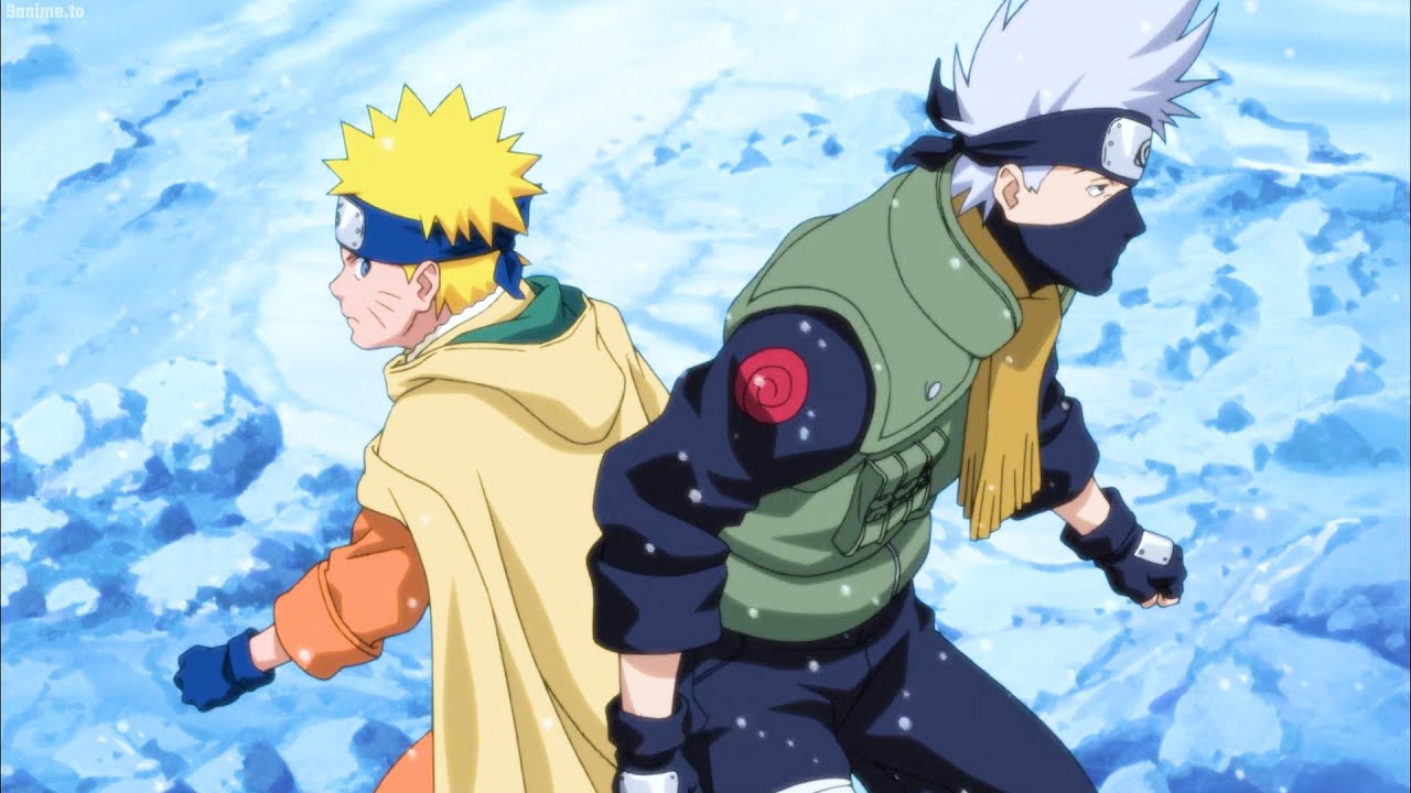 Kakashi summons ice whale and sink the entire island, running away from ambush in Snow of Land