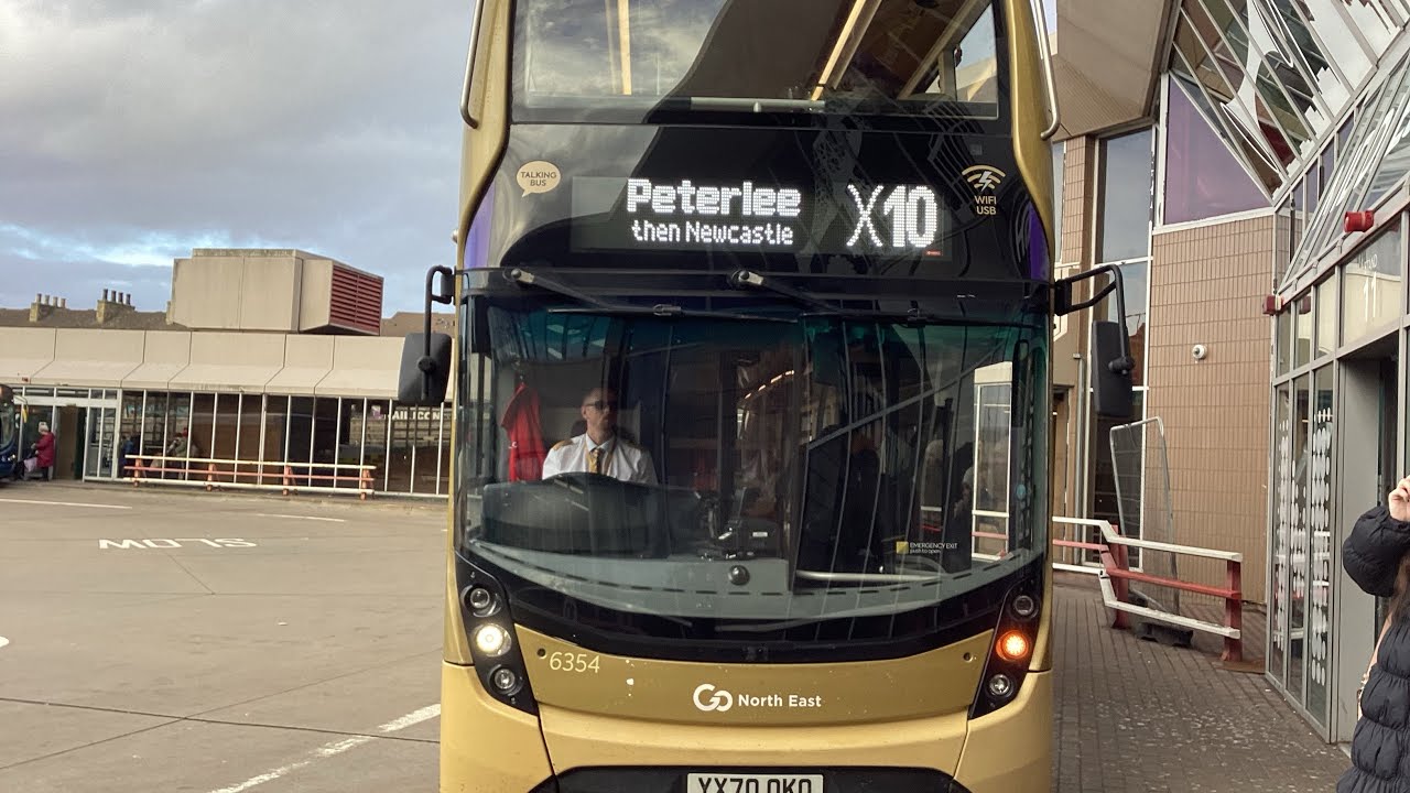 Full route visual X10 Newcastle to Middlesbrough to Newcastle