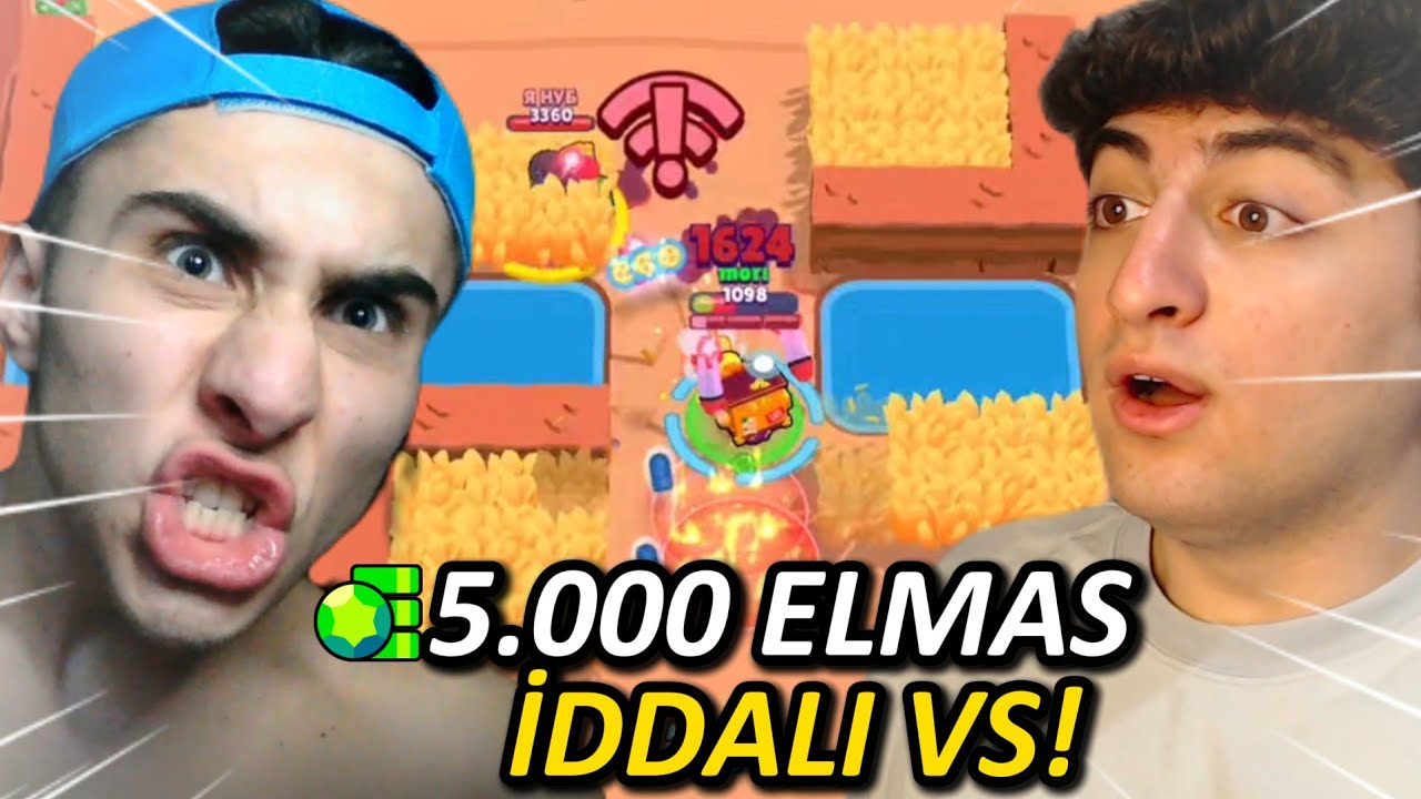 CARL İLE 5.000 ELMAS İDDALI VS ATTIK ! KAFAYI YEDİM - Brawl Stars