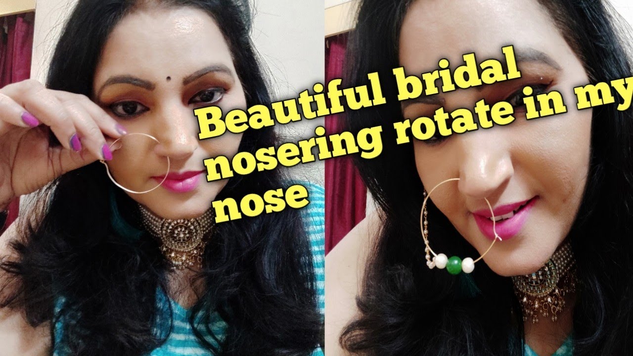 Beautiful Light weight bridal nosering rotate in my nose 🙏 requested video 💥💥🙏