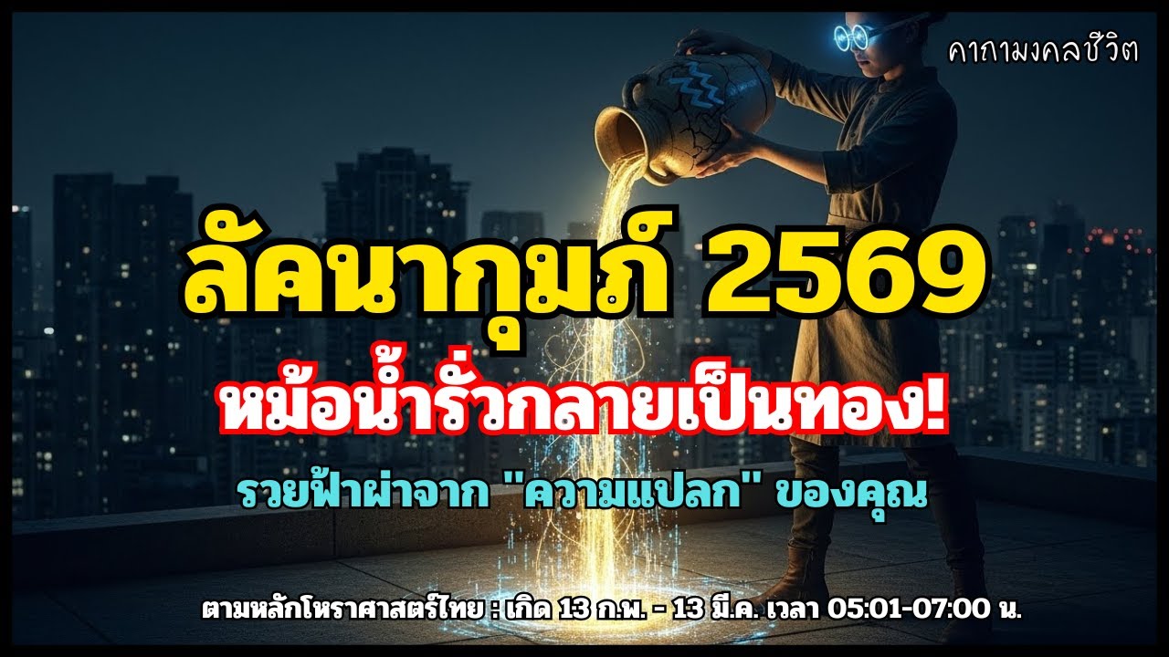 ราศีกุมภ์ 2569: ปีแห่งนวัตกรรมทำเงิน! 🏺💸 ปลดแอกความจน ด้วยกลยุทธ์ 