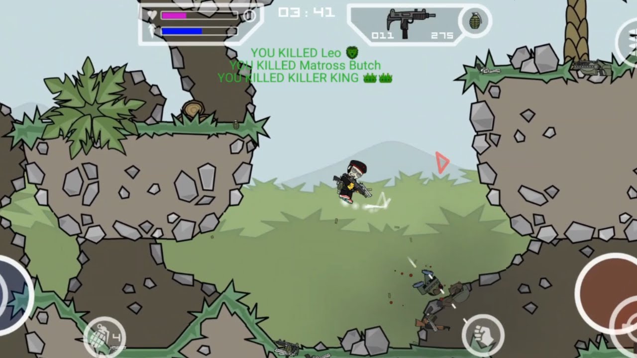 Mini Militia War.io Outpost Map Gameplay Video 🎮🏰🔥