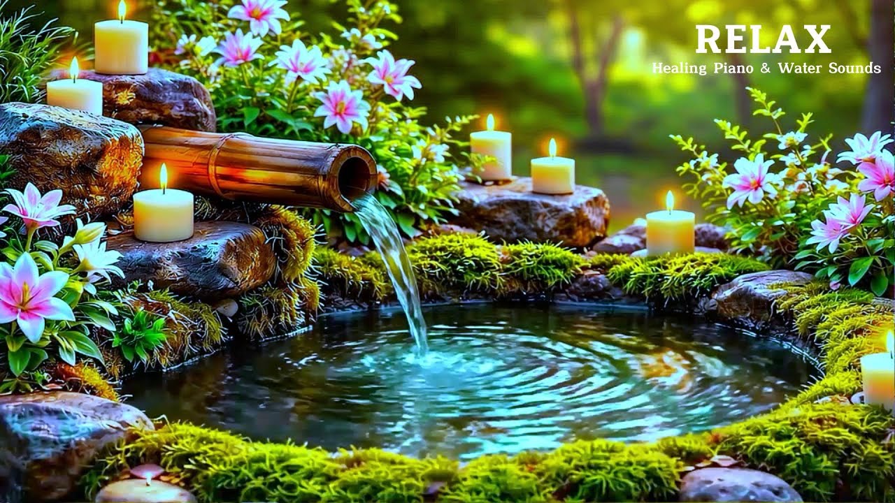 Healing Piano & Water Sounds for Pre Sleep Calm, Deep Relaxation & Inner Peace