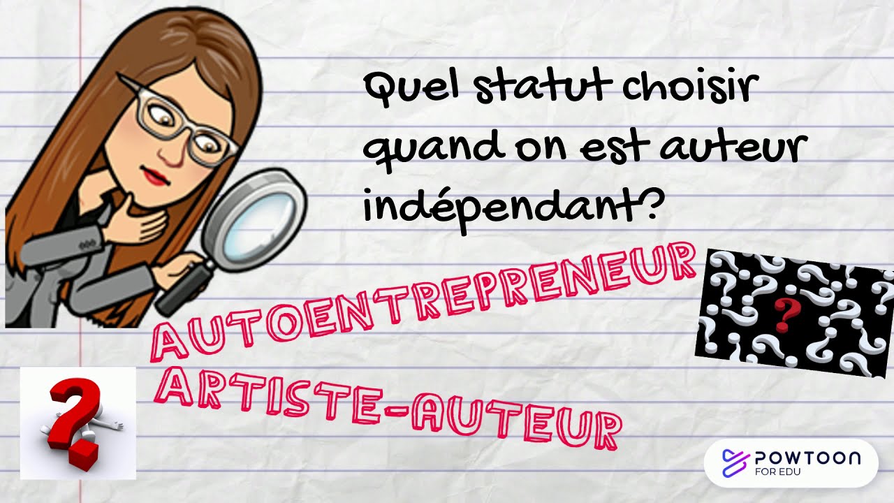 Les réponses de Cindy #1 Statut pour l'auteur indépendant? Artiste-auteur ou autoentrepreneur?