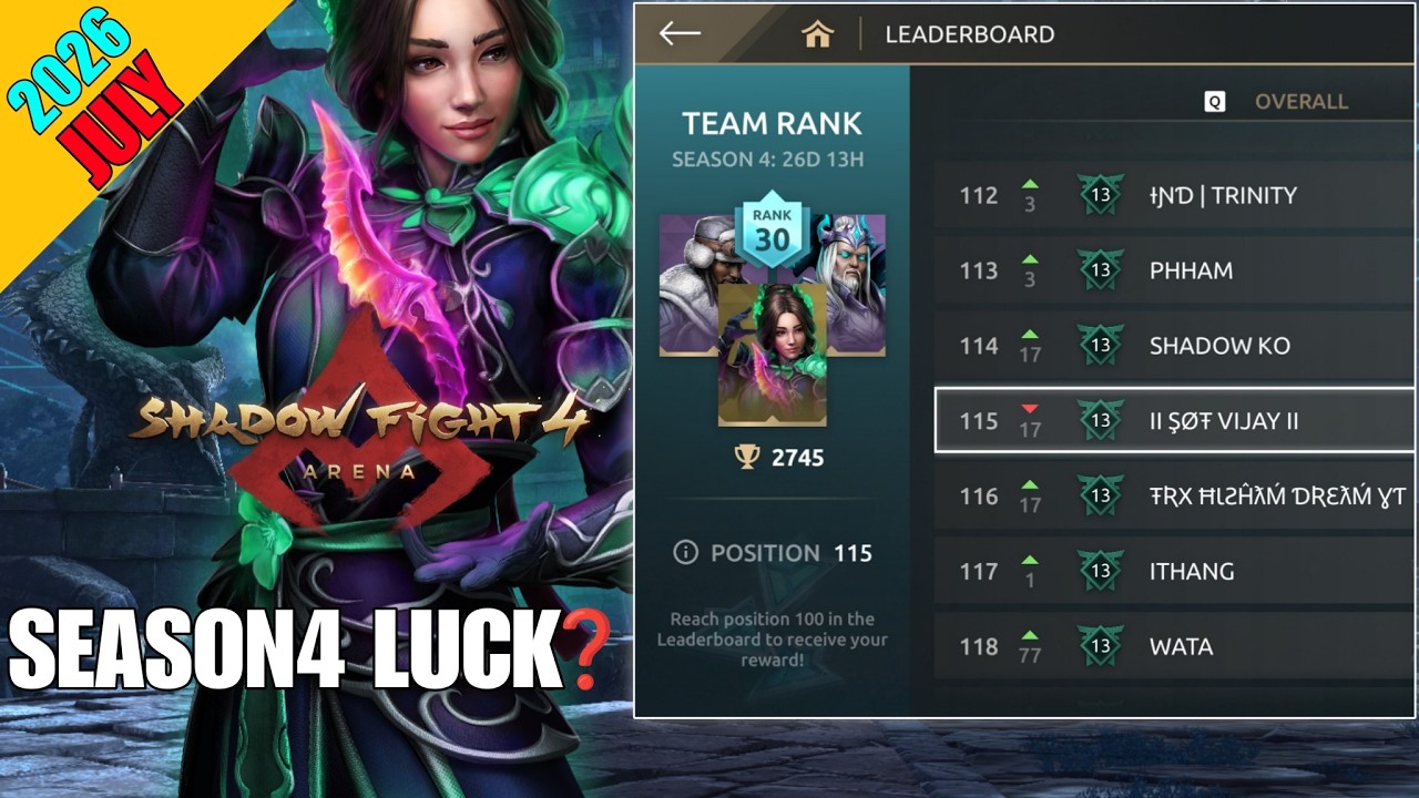 My Season 4 Luck in Ranked ⚔️ Shadow Fight 4 Arena Live  2026