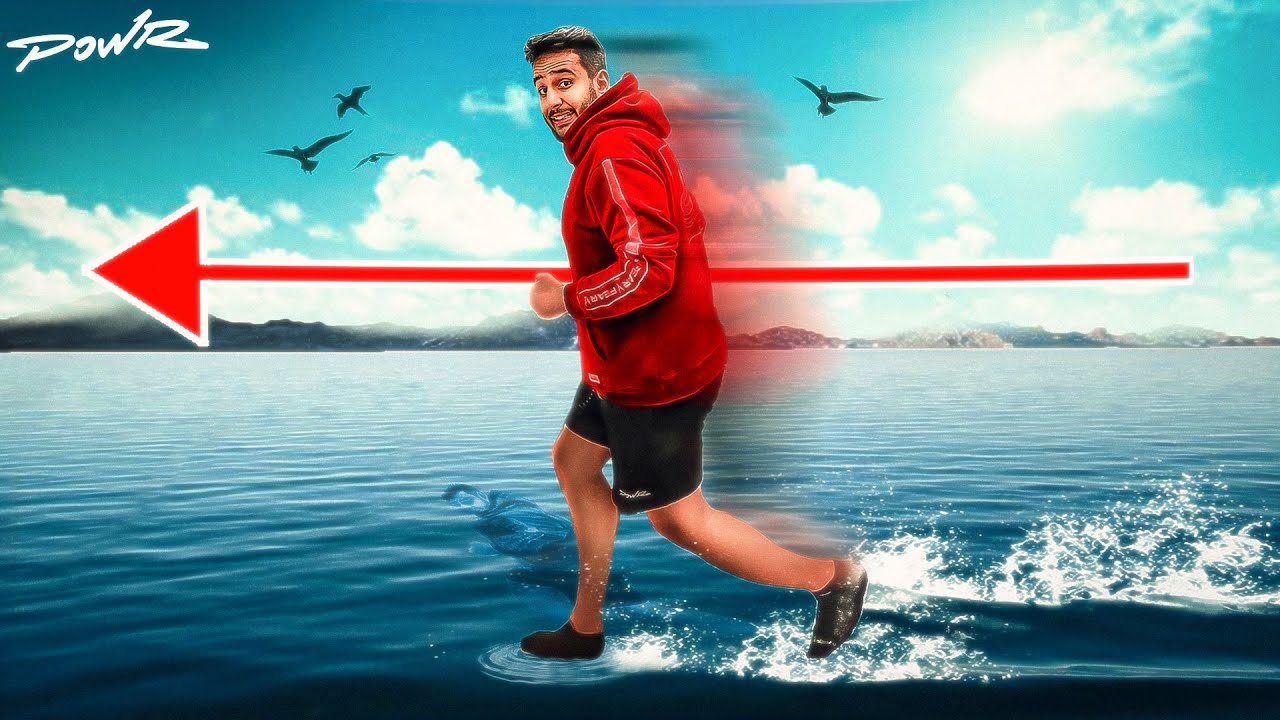 اسرع شخص يمشي فوق المسبح يفوز 🏃‍♂️