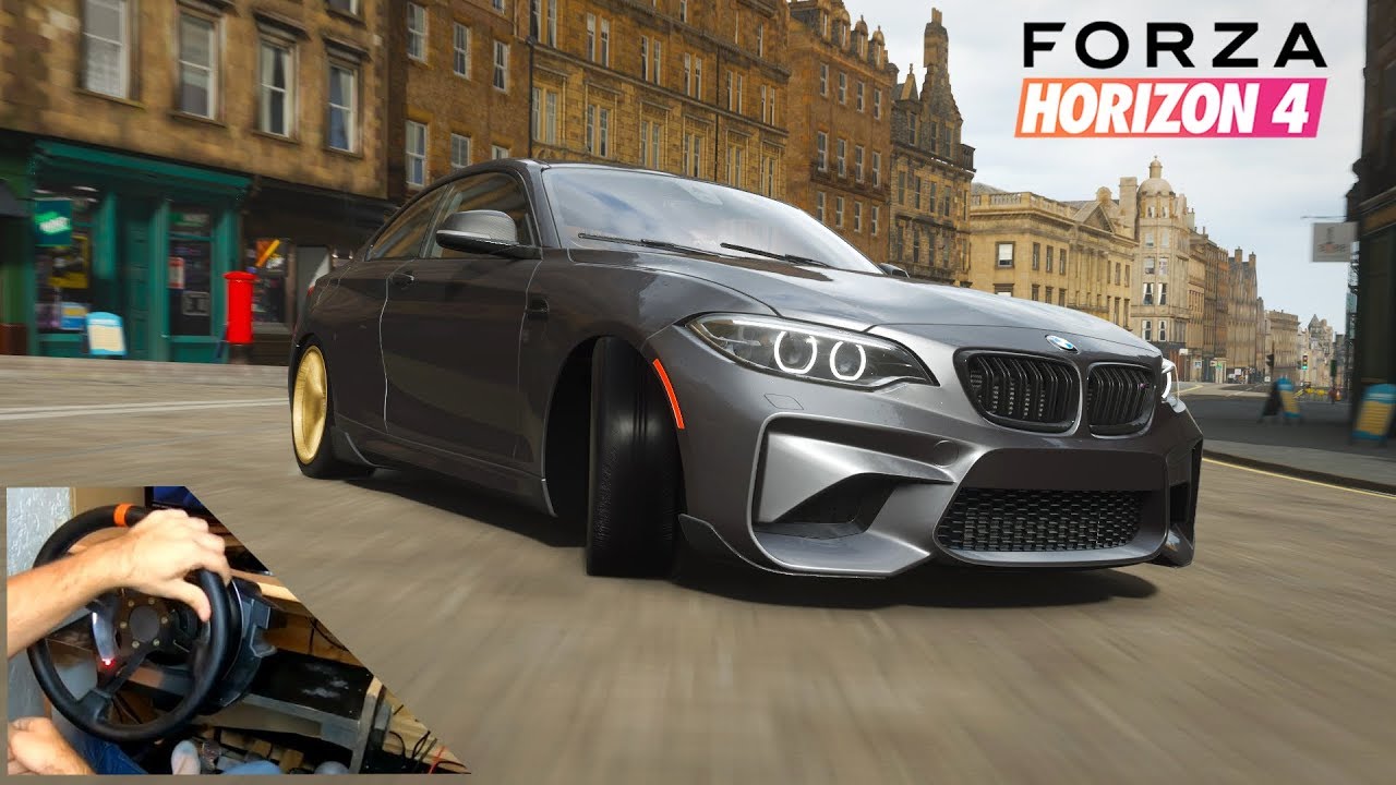 Forza Horizon 4 - BMW M2 Powersliding | Thrustmaster T500RS Gameplay [Wheelcam]