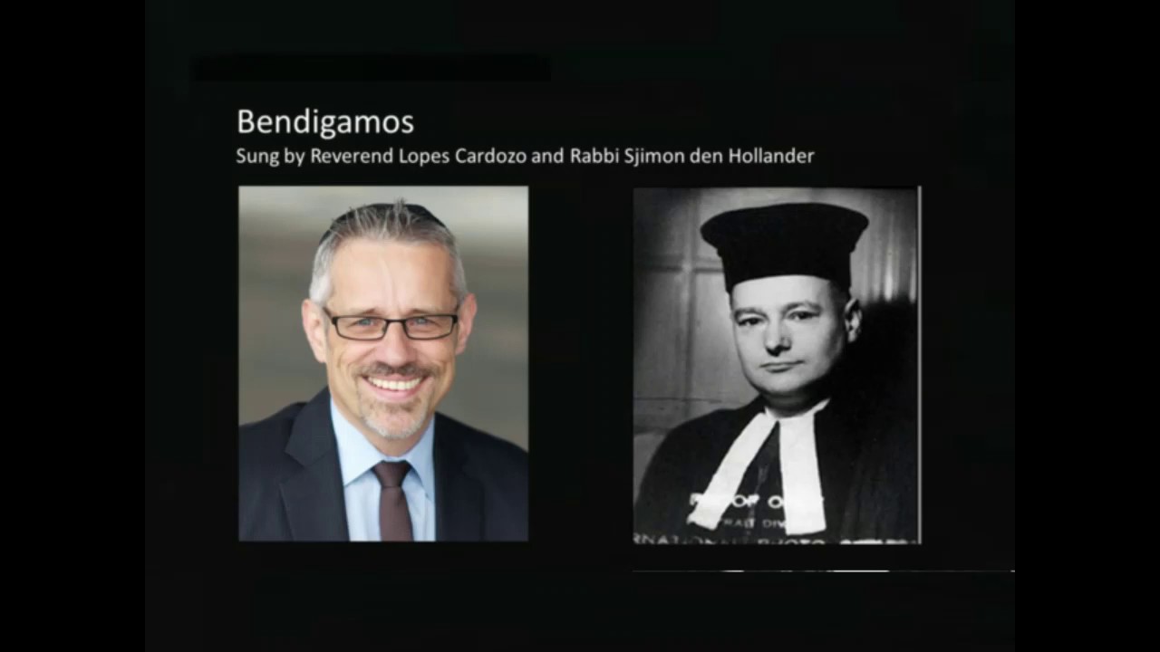 Bendigamos, all four stanzas. By Reverend Abraham Lopes Cardozo and Rabbi Sjimon R. den Hollander
