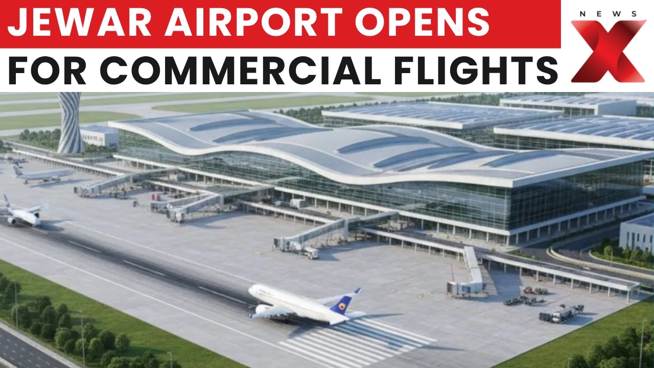 Noida International Airport Begins Operations, First Flight Lands At Jewar Hub | Latest News | NewsX