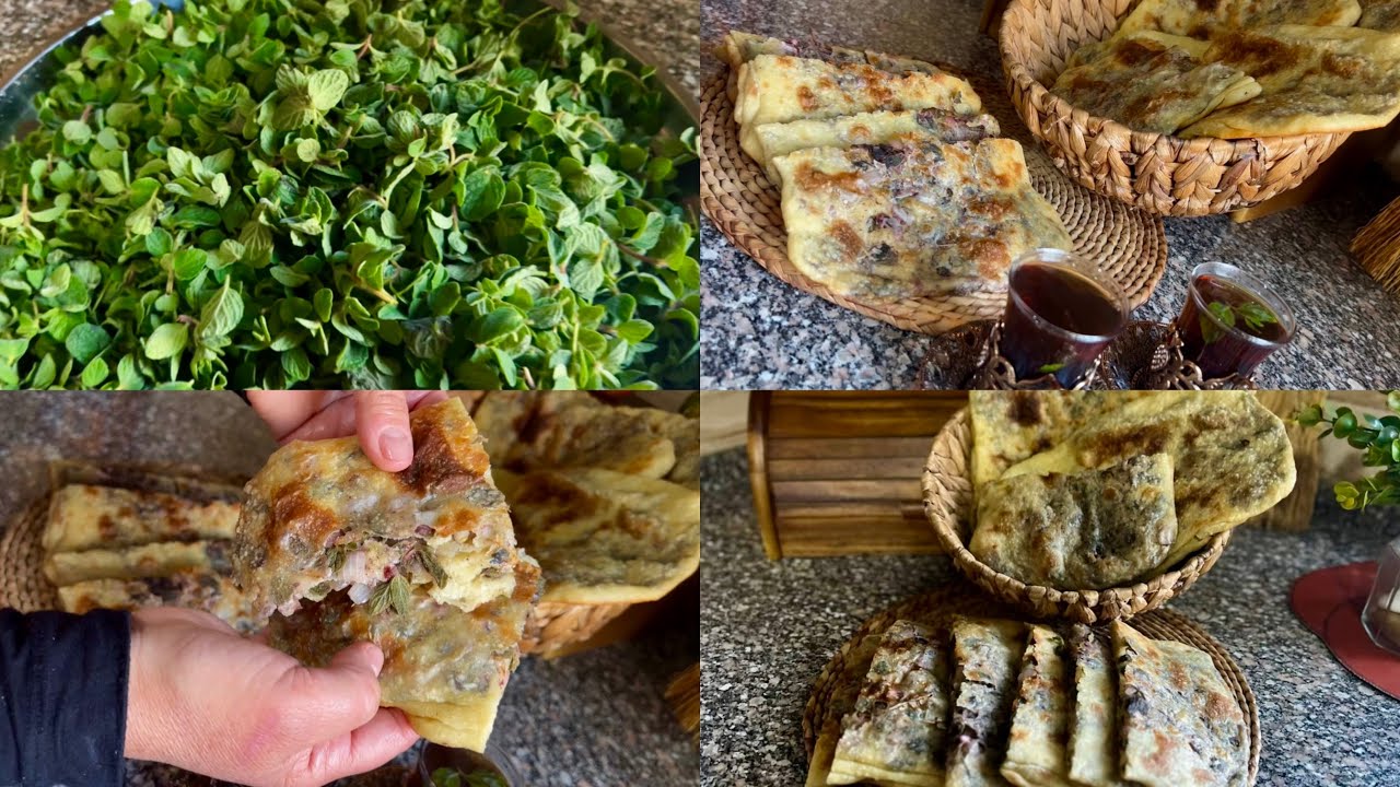 مطبق الزعتر الأخضر الفلسطيني بعجينة هشة وبالسماق البلدي 🌿