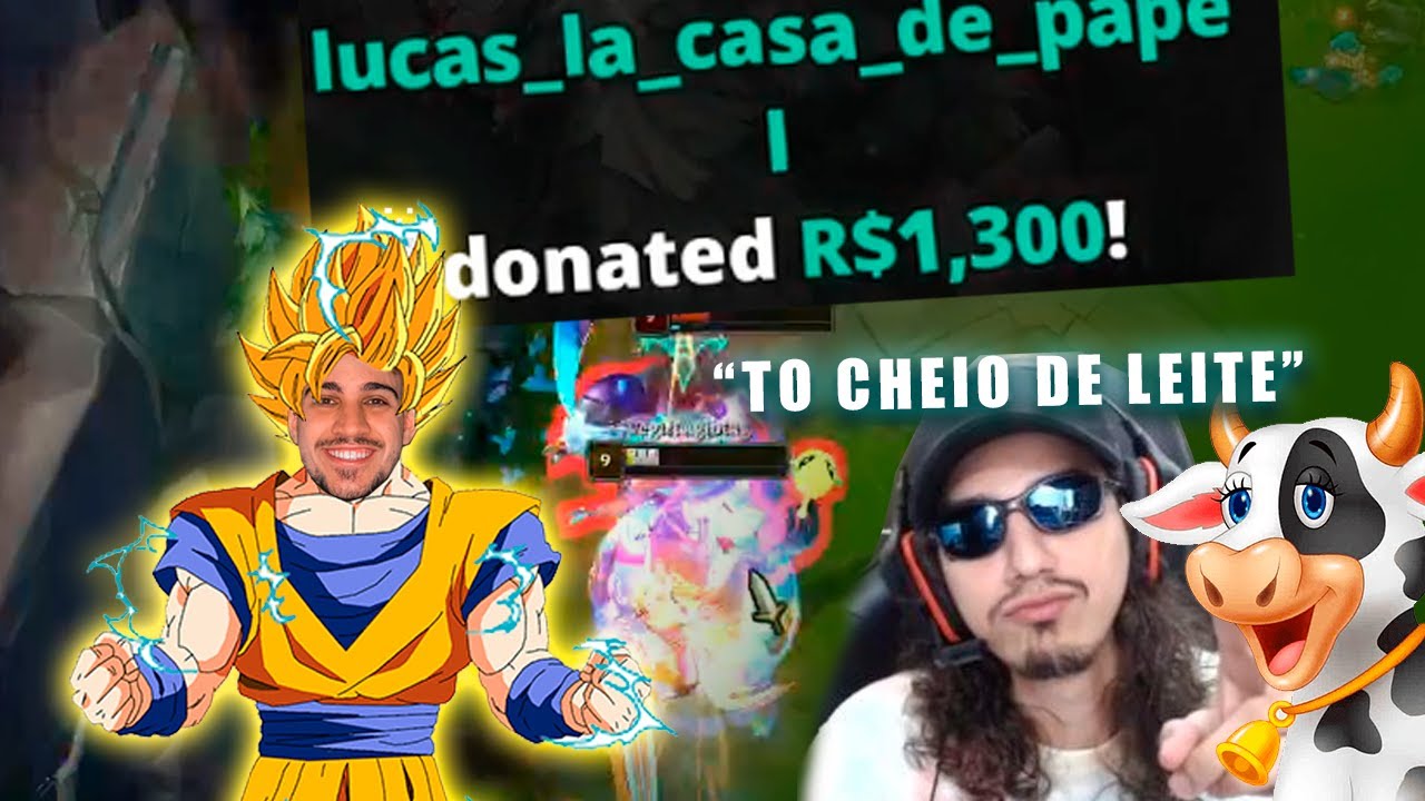 DONATE DE R$1300 REAIS,  PIMPMENTA VIRANDO SUPER SAYAJIN E SALVE DA VACA LEITEIRA 🐄😋