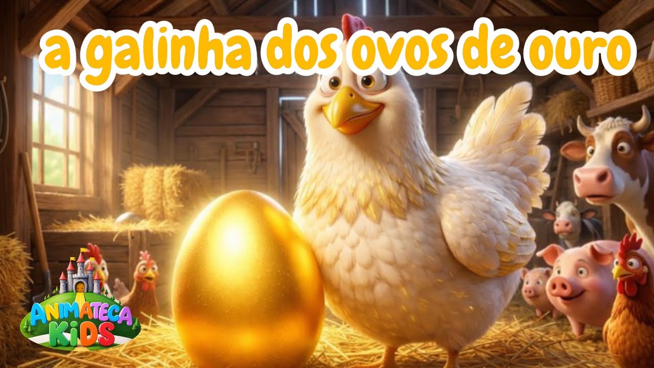 A galinha dos ovos de ouro - história infantil | #historiainfantilparadormir#lerparacrianca#desenho