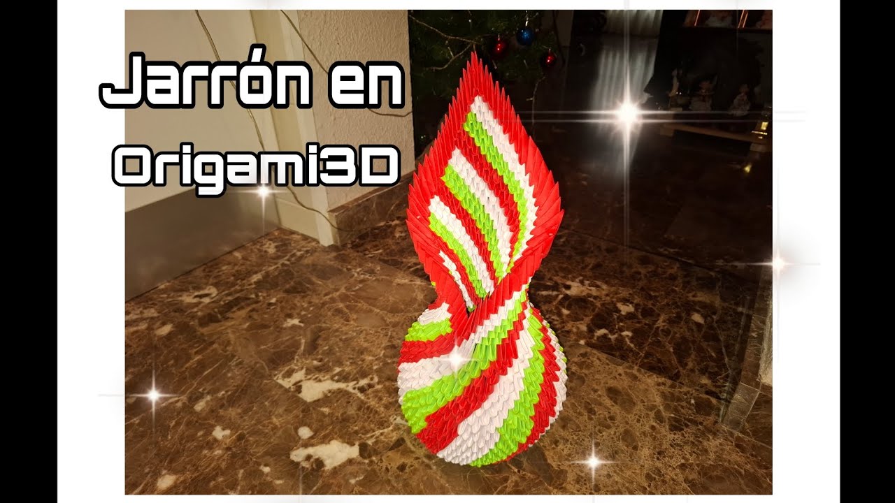 Jarrón, Vase  en Origami3D, tutorial paso a paso. #jarrones #vase #origami3d #manualidadesfacil