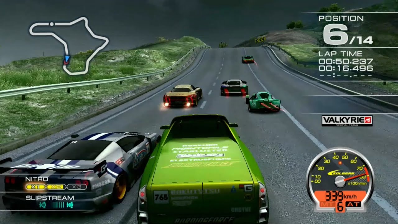 Ridge Racer 7 Maker's Trial ASTAROTH with Hijack at Harborline 765 R [Control view]