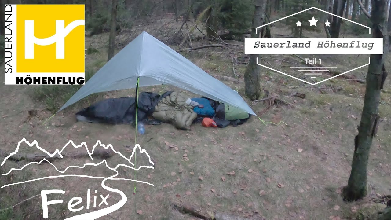 Sauerland Höhenflug 1: 20km von Meinerzhagen bis Robert Kolb Turm mit Katabatic Gear Bivy