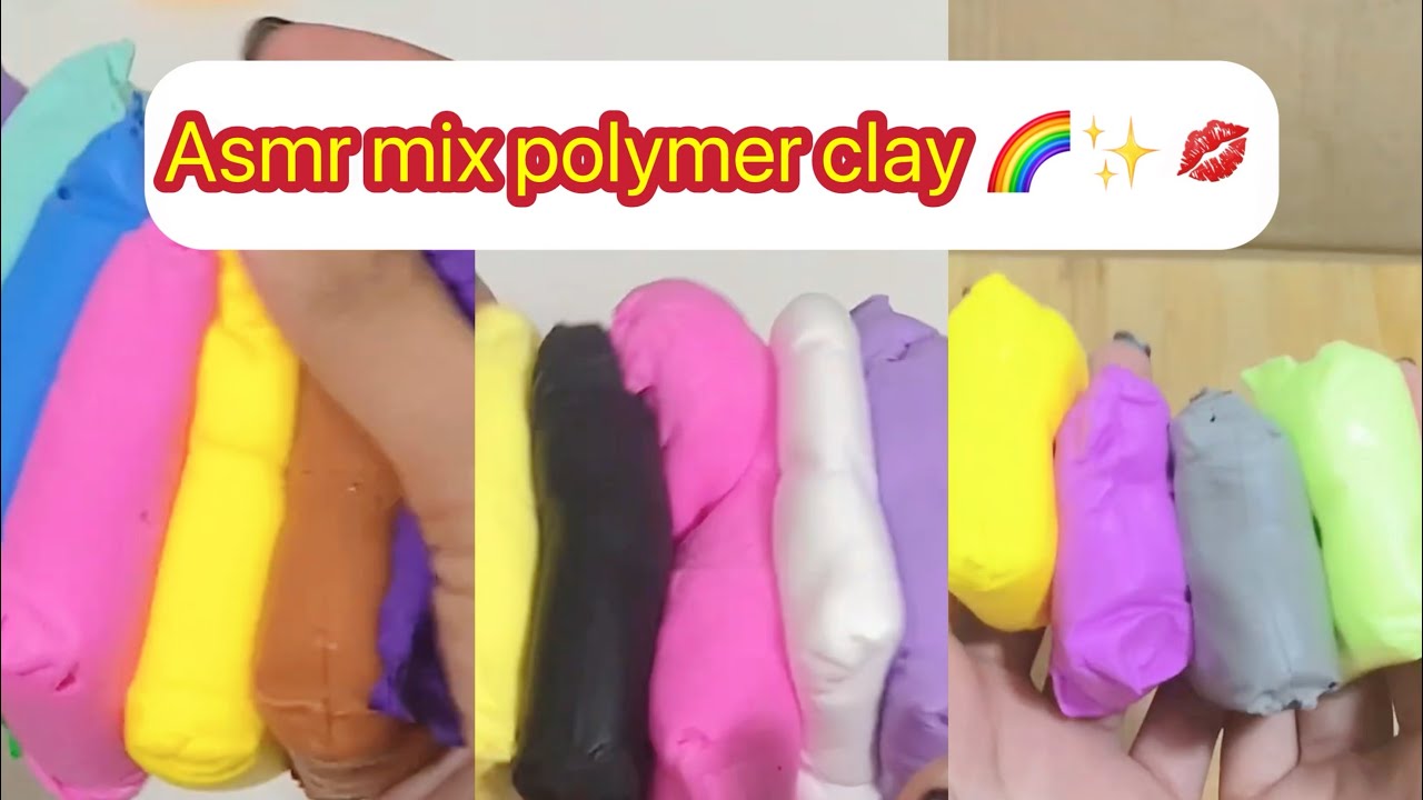ASMR & COLOR’S MIX from polymer clay🌈✨💋 (compilation video)#1 #polymerclay #asmr #mix #diy 