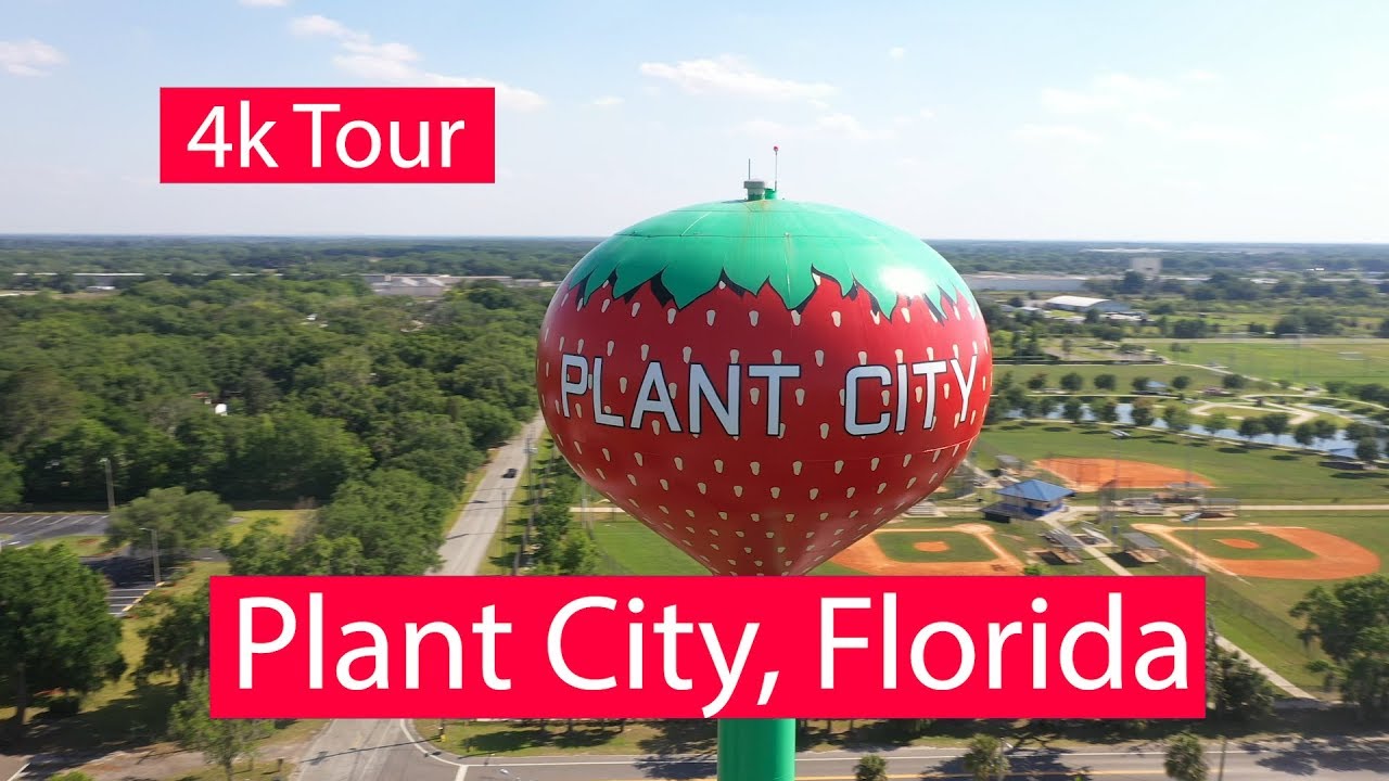 Plant City, Florida - 4k Aerial & Ground Level Tour