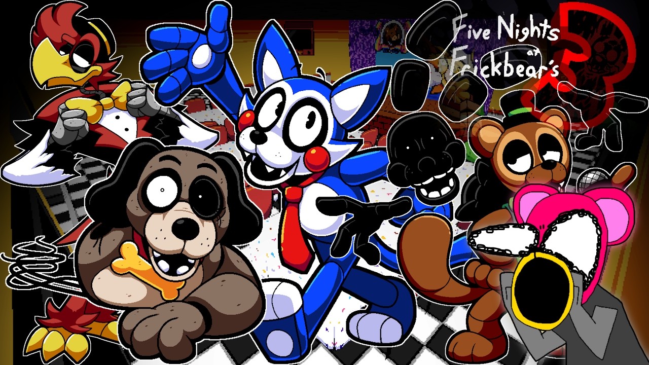 Unlocking SPARKY and ALL SECRET Characters in FNAF Five Nights at Frickbear's 3!