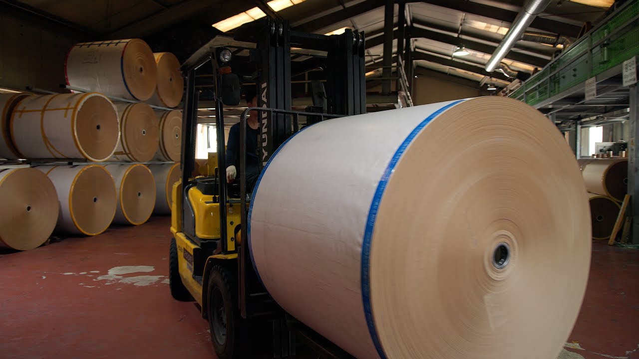 Textile, industrial adhesive tape manufacturing process