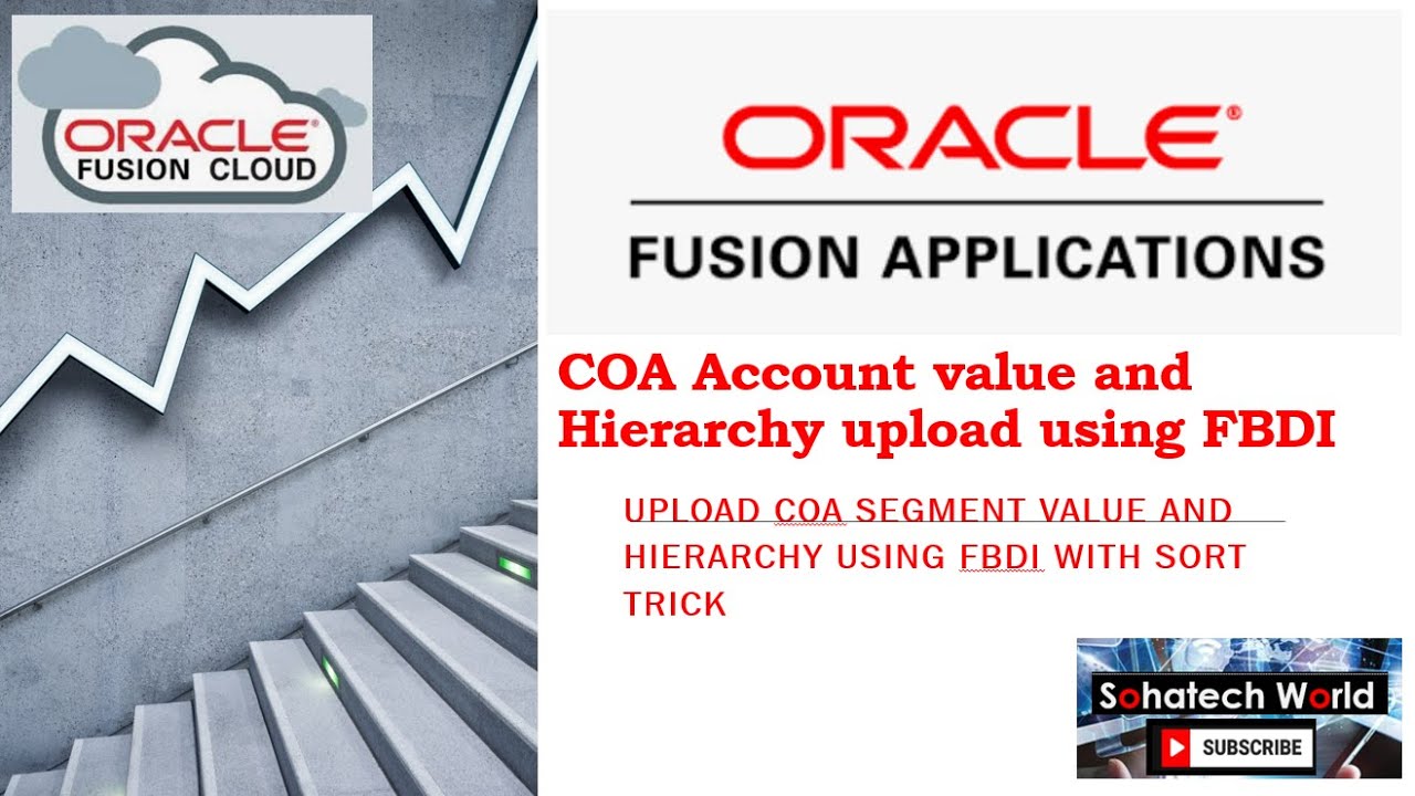 Upload COA Account Value and Hierarchy using FBDI with live scenario in Oracle Fusion  - Session 5