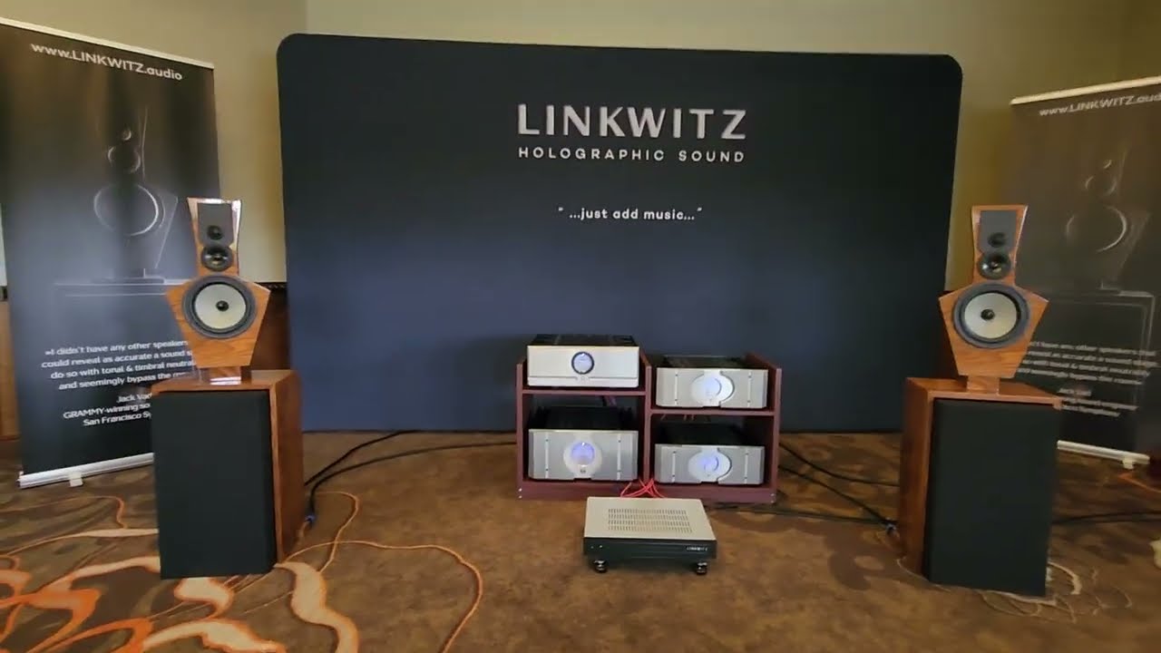 Killer Linkwitz Speakers - First Time Pairing at Show with Pass Labs Electronics