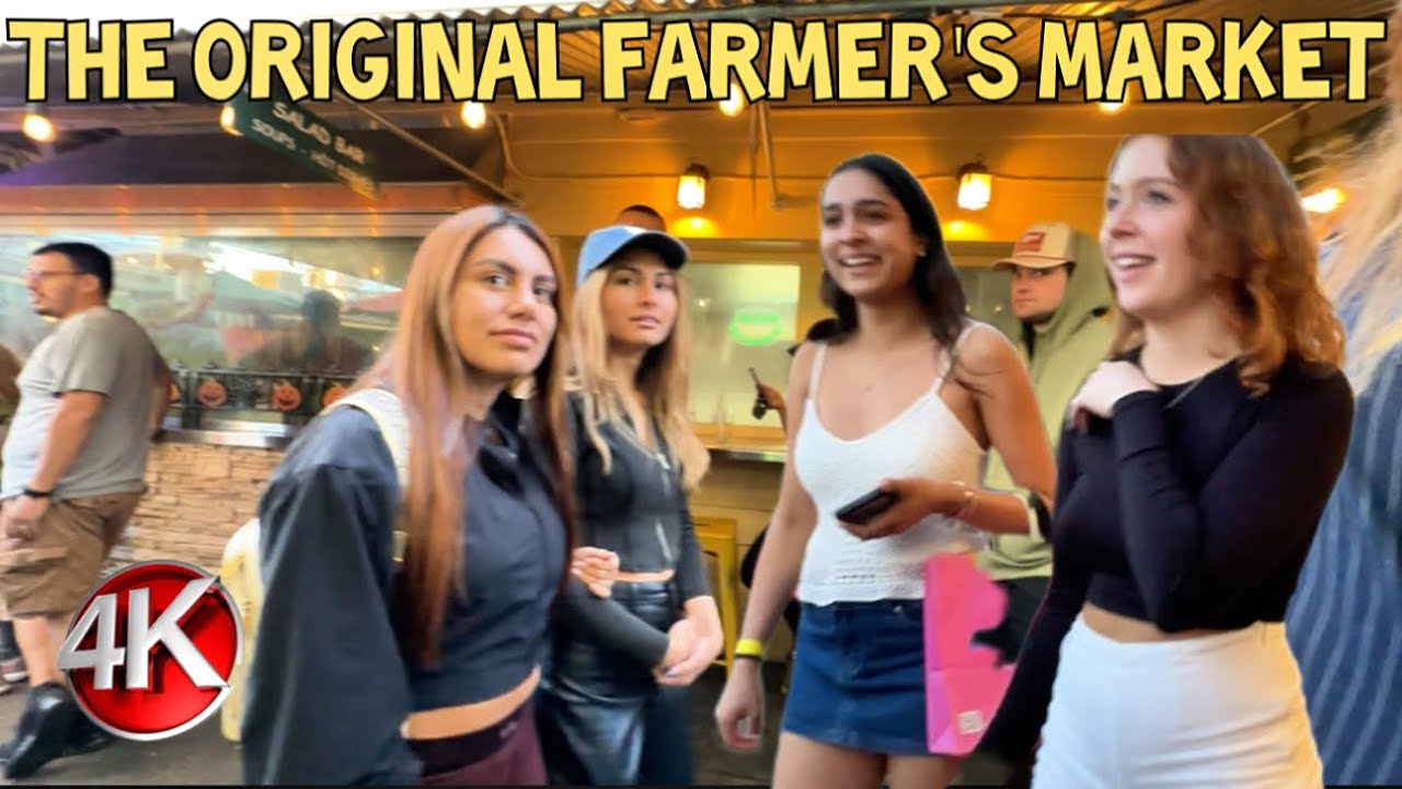 Exploring The Best Food Hall in Los Angeles/THE ORIGINAL FARMER'S MARKET 4K🚶🏻‍♂️