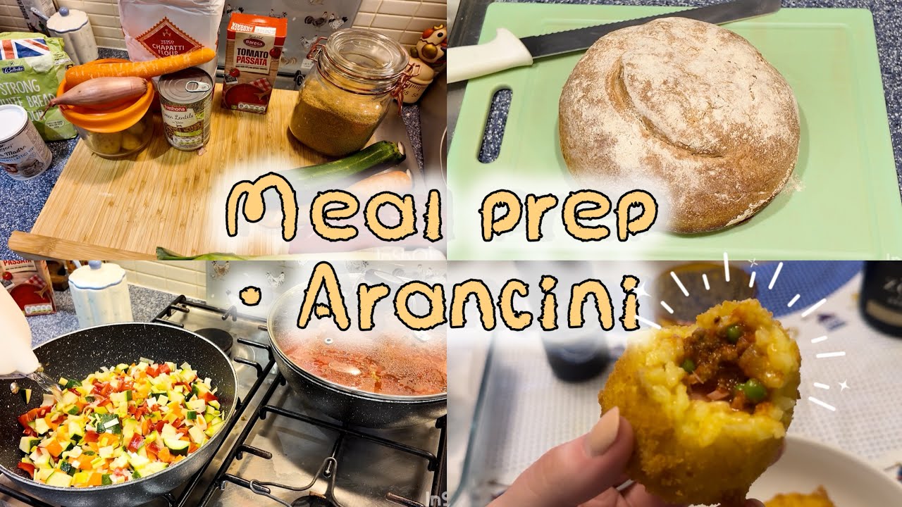 UN GIORNO IN CUCINA CON ME🍽️✨Meal prep 🍝pane fatto in casa 🍞 Arancini siciliani🫶