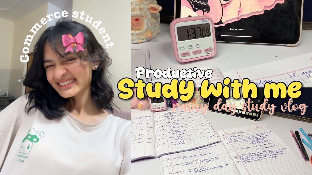 Productive Study Vlog 📚✨ Study with me as a cbse 11th commerce student