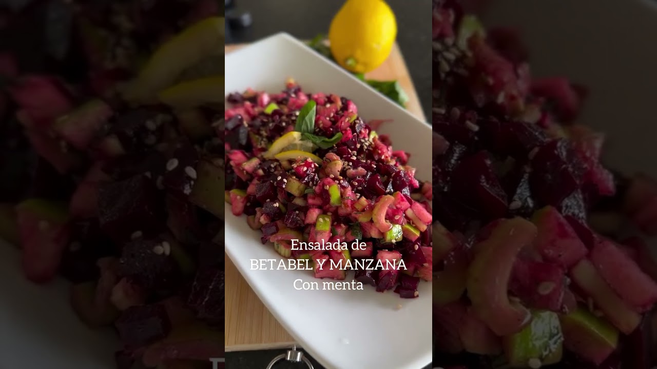 Ensalada de betabel. #betabel #manzana #menta #receta #recetafacil #cocina #cocinar #ensalada