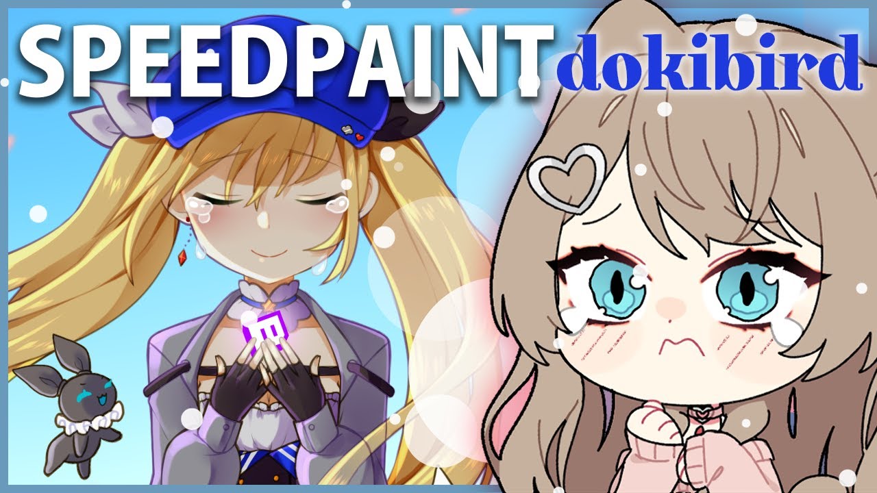 【Speed Paint】Gift Art for Graduating VTuber Dokibird