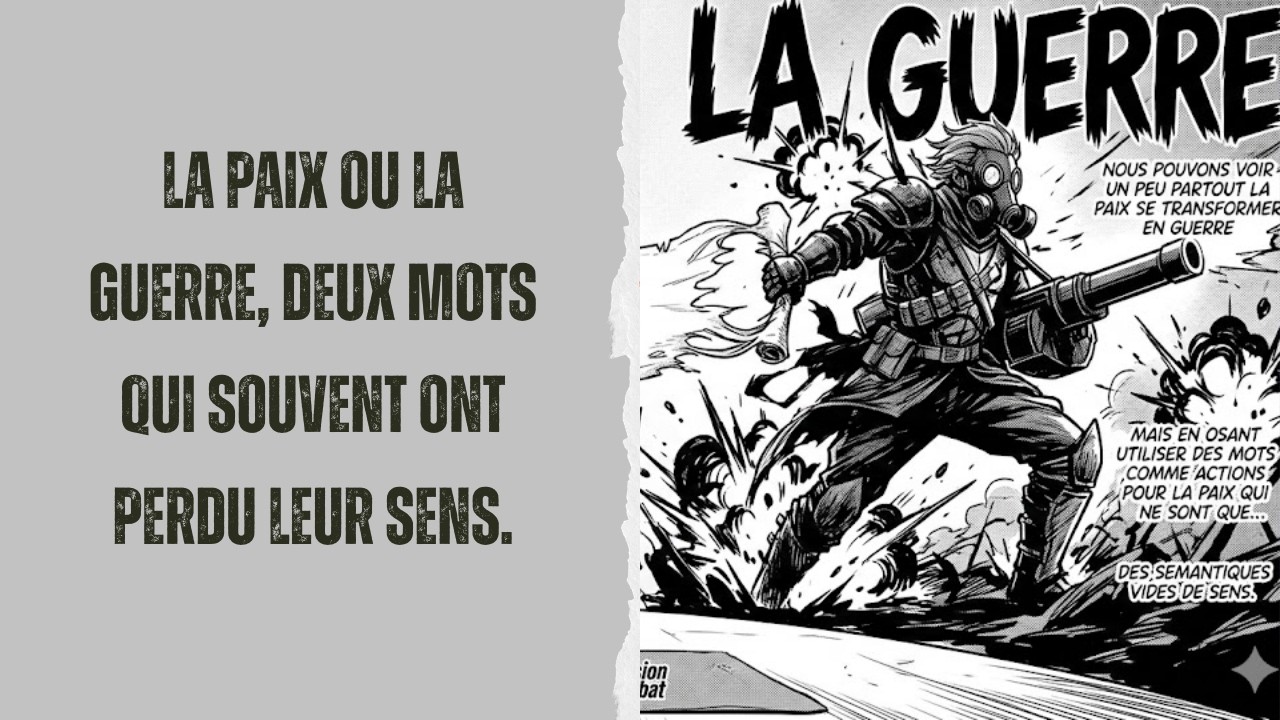 Pank Hypnosophie #1268 :  La paix ou la guerre, deux mots qui souvent ont perdu leur sens.