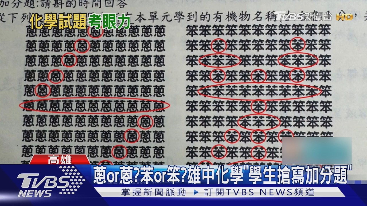 雄中出奇招! 化學考卷變「大家來找碴」 極限辨字加分｜TVBS新聞 @TVBSNEWS02
