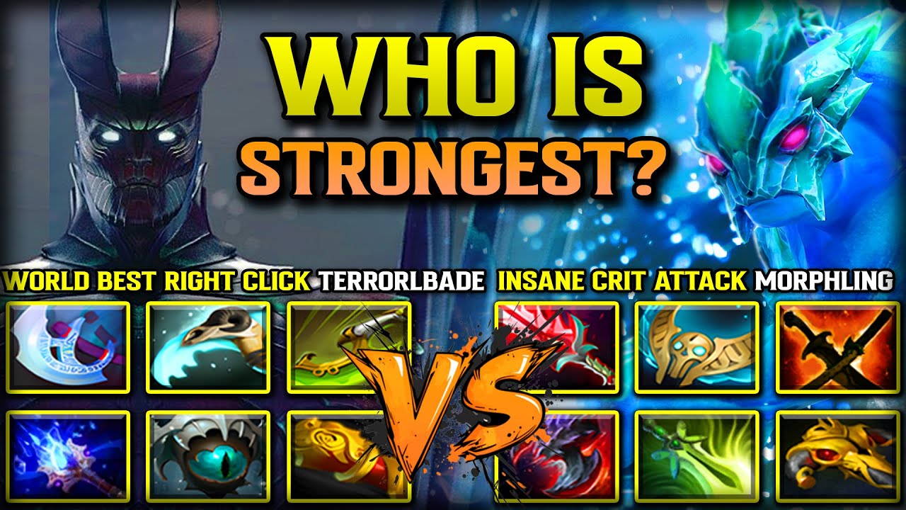 WHO IS STRONGEST? | World Best Right Click Terrorblade VS. Insane Crit Attack Carry Morphling DOTA 2