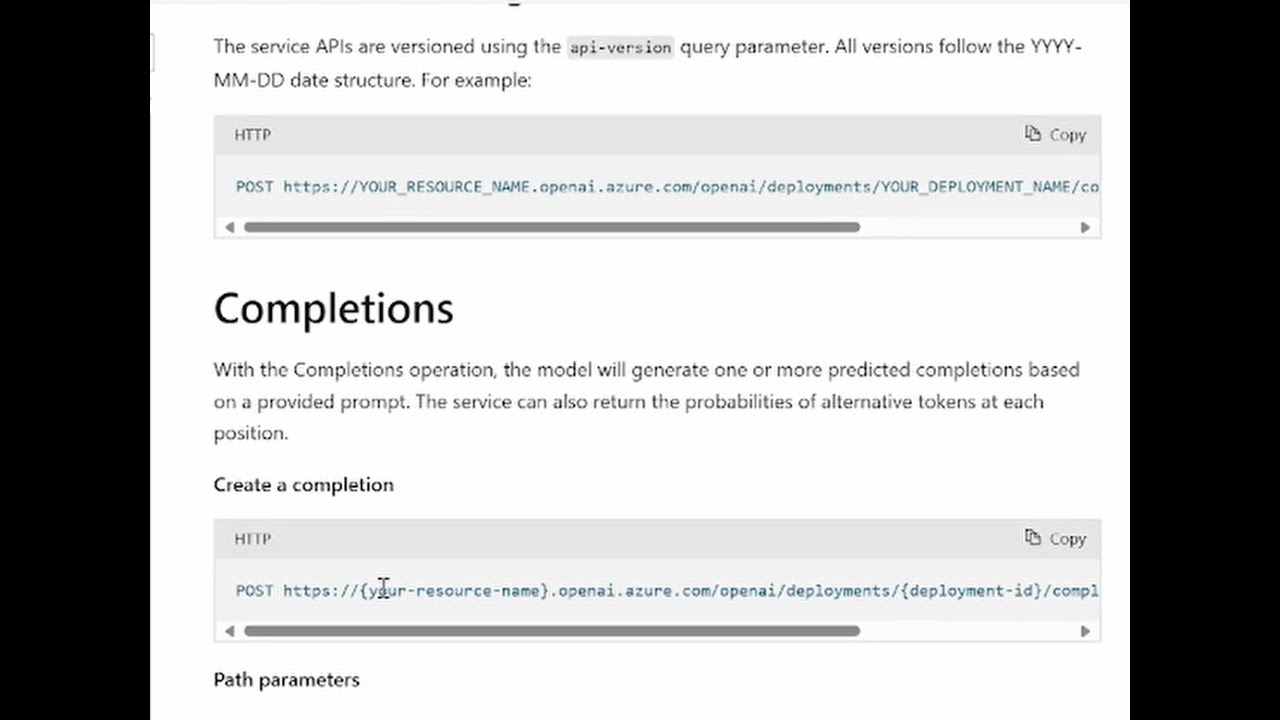Accessing Azure OpenAI models using Rest APIs (Postman)