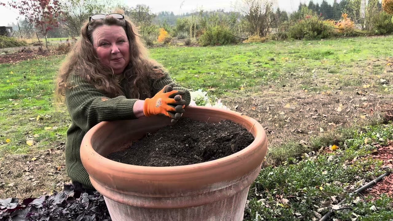 Planting a Halloween Container 