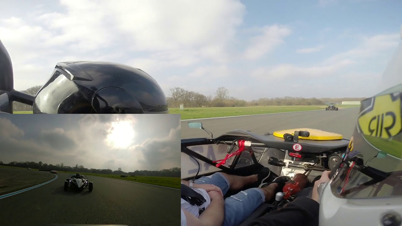 1 Lap three Ariel Atom's Racing at EverymanRacing Dunsfold Go Pro