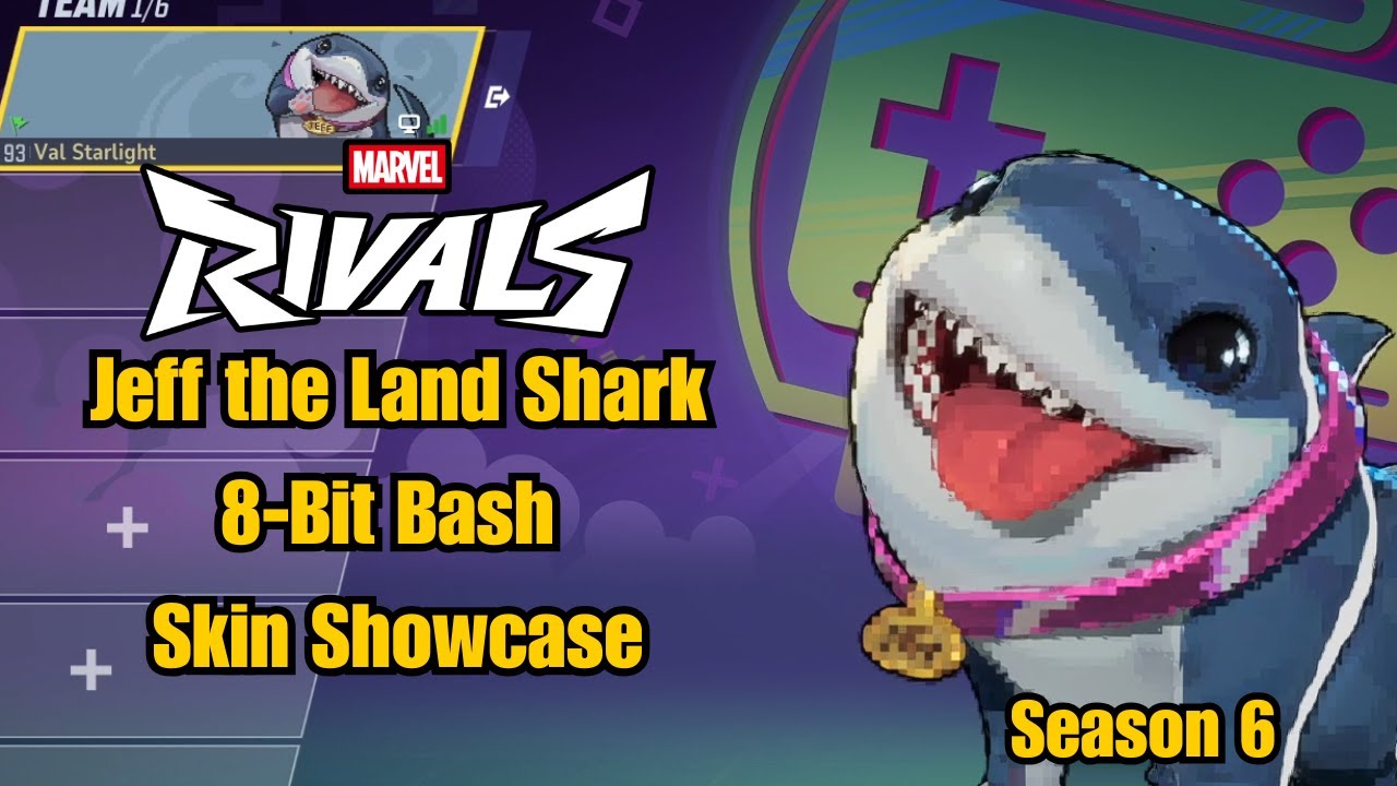 Jeff the Land Shark | 8-Bit Bash Skin Showcase | Marvel Rivals Gameplay Season 6