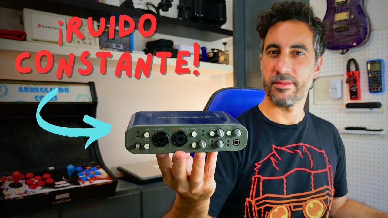 Una placa de sonido M-AUDIO que hace ruidos...