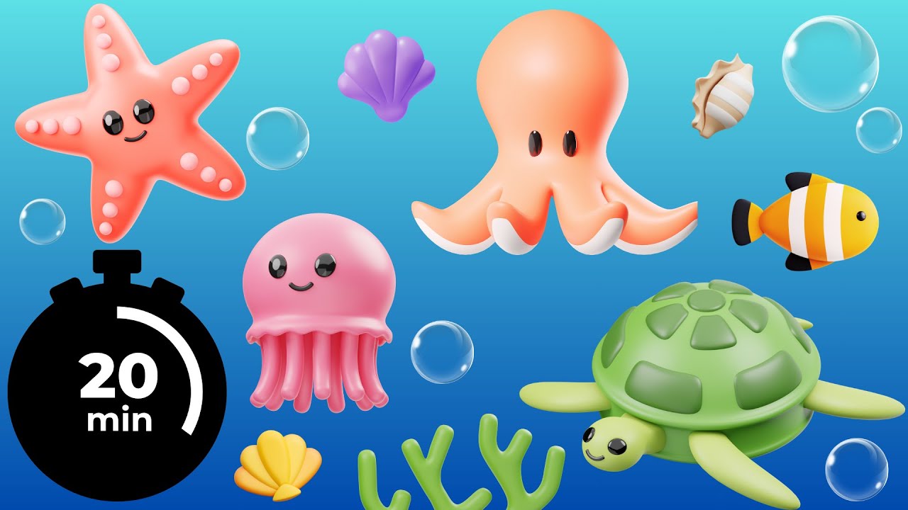 3D Under the Sea Bubble Adventure Baby Sensory Video