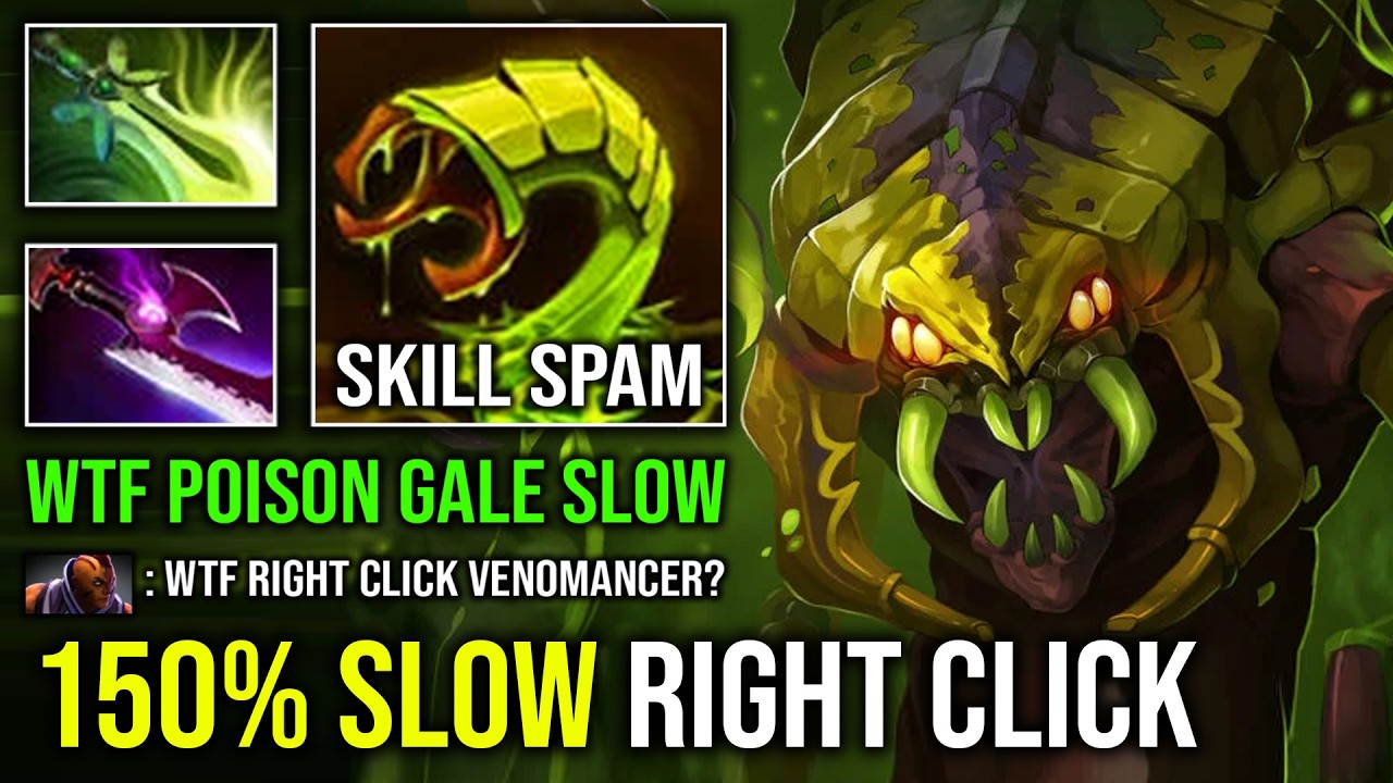 WTF 150% MOVE SLOW Hybrid Right Click Venomancer with Silver Edge + Butterfly Carry Dota 2