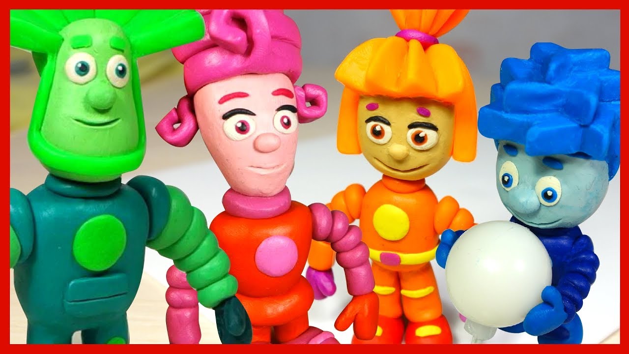 Как слепить Фиксиков из пластилина. Фиксики. Все серии. Plasticine. Play Doh (Stop Motion).