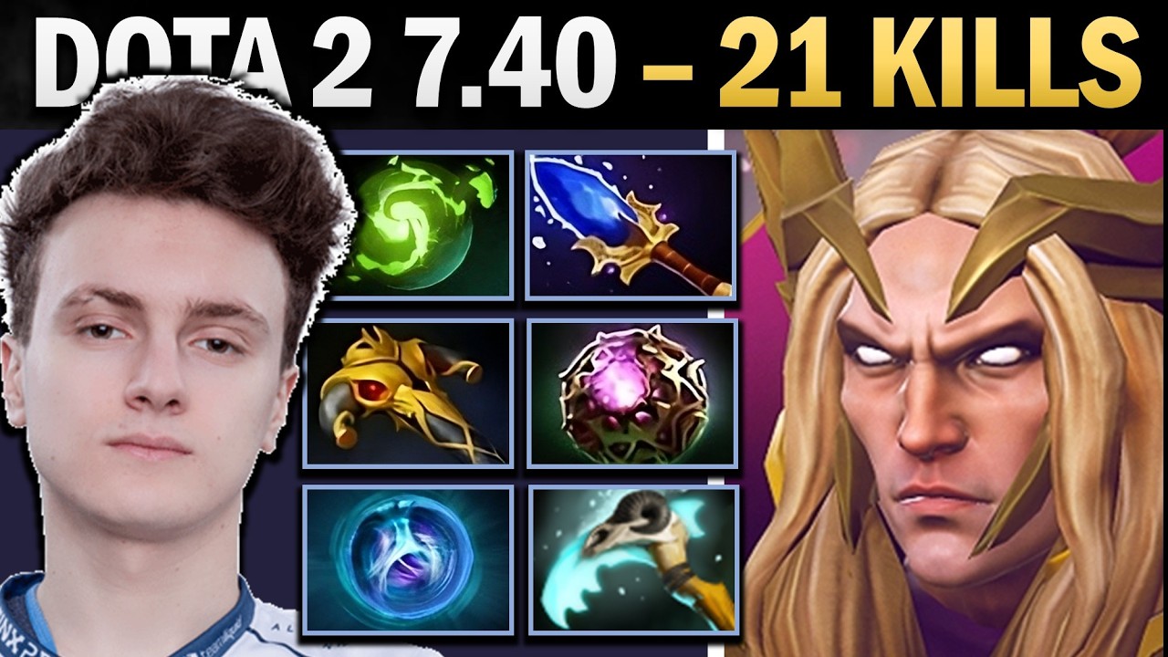 Invoker Mid with 21 Kills and Pro Sunstrike - Dota 7.41
