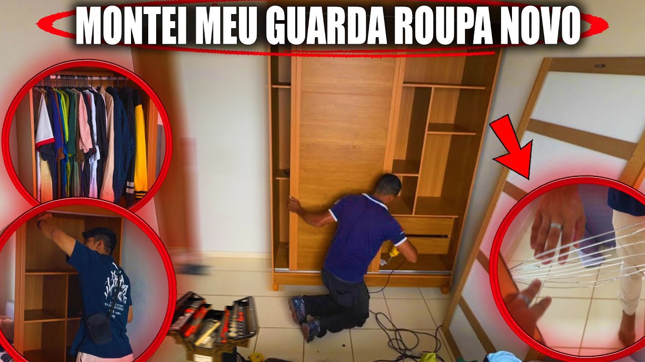 FINALMENTE MONTEI MEU GUARDA ROUPA MORANDO SOZINHO 🏠( O ESPELHO QUEBROU NA ENTREGA 🥲)