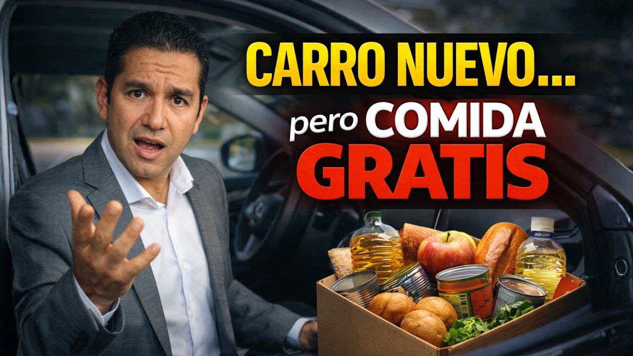 Carro nuevo y pidiendo ayuda con una caja de comida | Andres Gutierrez