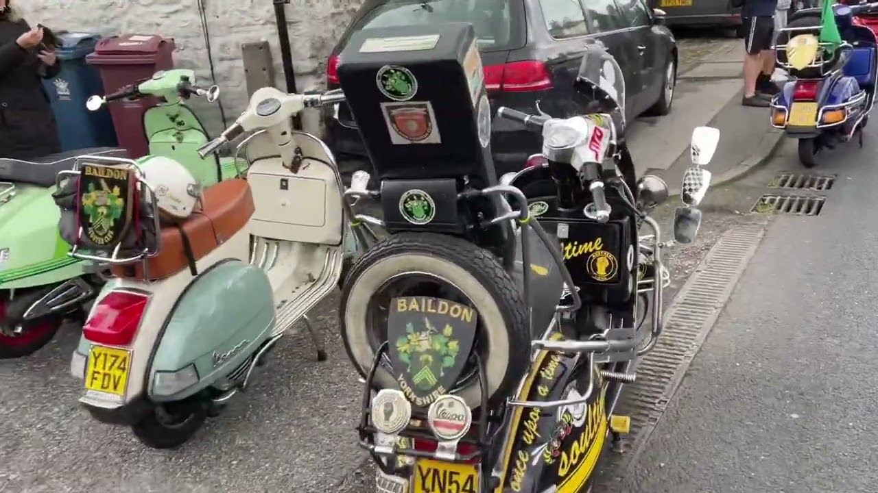 Ribble Valley Scooter Rally 2023 Gisburn Meet and Clitheroe ride through