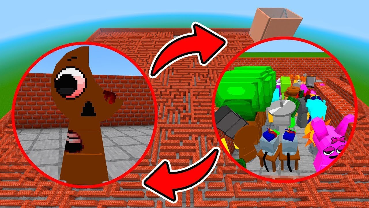 I summon Incredibox Sprunki Horror NEW Mods in Gmod Maze MCPE ► Minecraft Sprunki Maze #145