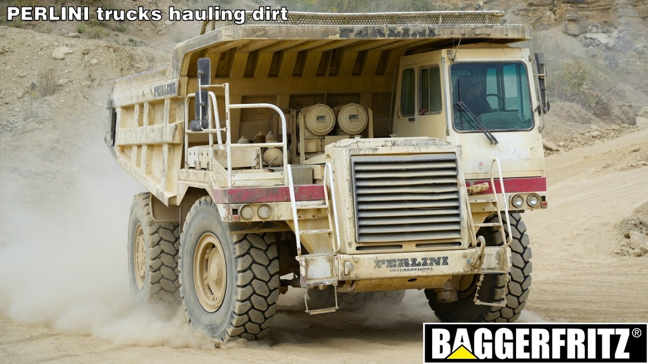 Perlini DP405 and DP605 trucks are moving dirt